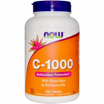  [아이허브] 메가도스용으로 저렴한 비타민 C 1000mg 보충제 나우푸드 C-1000 250정