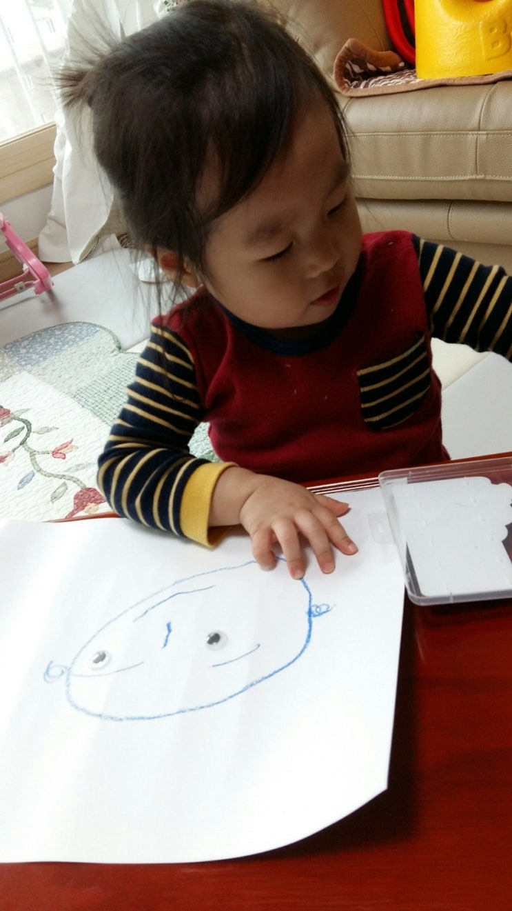  (눈알스티커 붙이기) 가족 얼굴 그리기