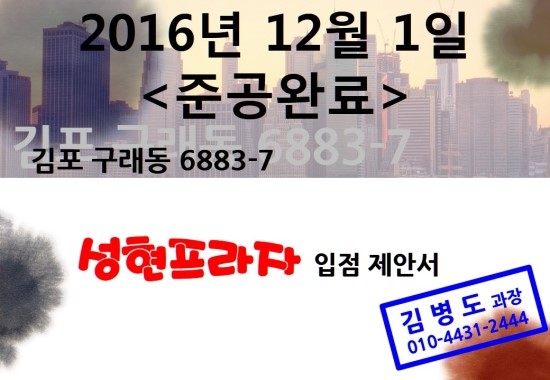  김포 구래동 성현프라자 (2016년 12월 1일 준공완료)