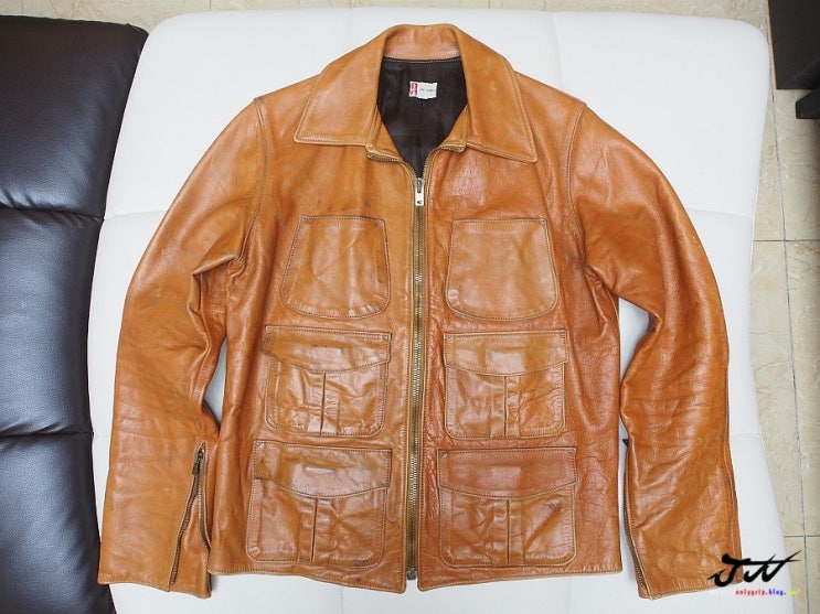 2003 LVC(MADE BY AERO LHATHER) 70s SCORCHED UP HORSEHIDE LHATHER JACKET 에어로레더 메이드 그을림 가공 말가죽 자켓