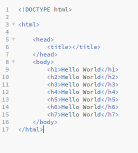 HTML - 제목 크기 조정&lt;h숫자&gt;