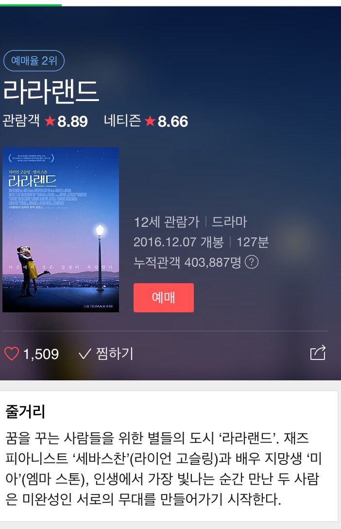  라라랜드 후기(스포포함)