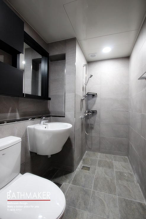 샤워공간이 있는 의정부 송산푸르지오 아파트안방욕실      고급스럽게 화장실 리모델링하기