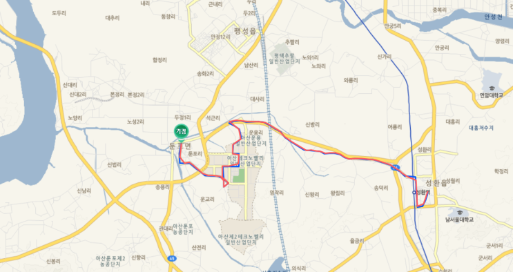  아산테크노밸리버스노선