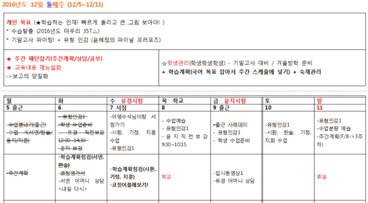  신입국어 강사 관리법 및 성장기