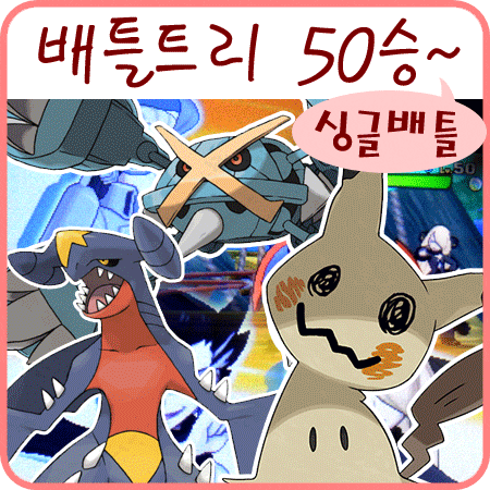  포켓몬스터 썬 문 배틀트리 50연승 싱글배틀 멤버