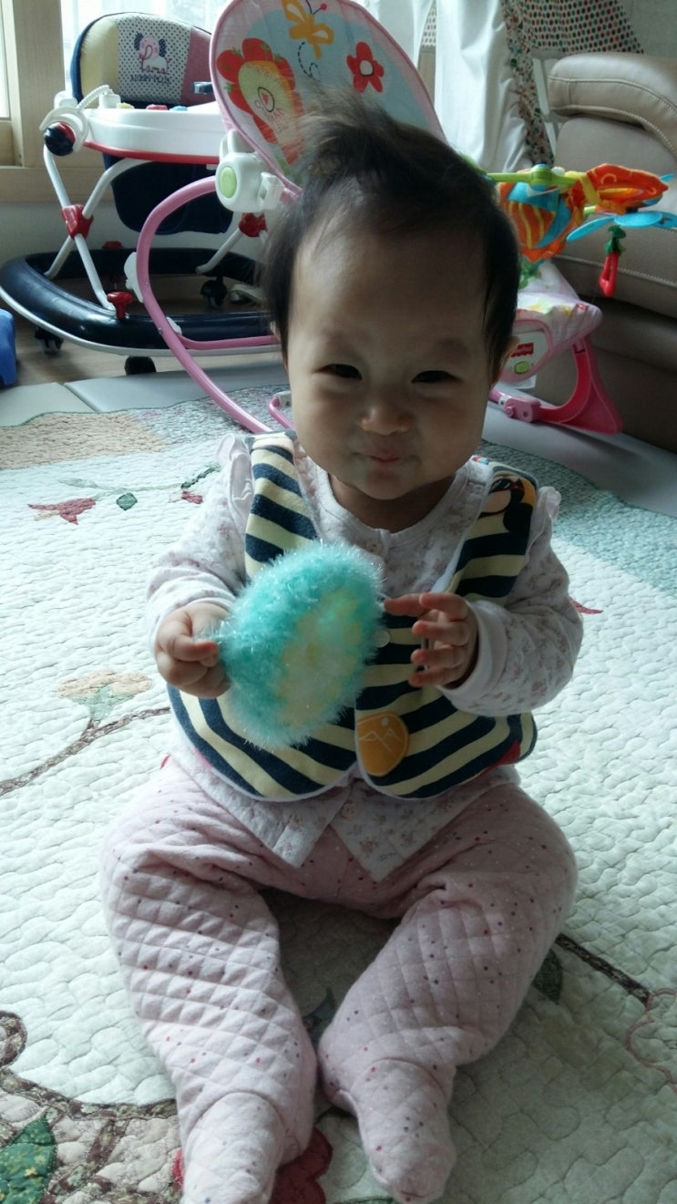  캐모마일 수세미 만들어봤어용