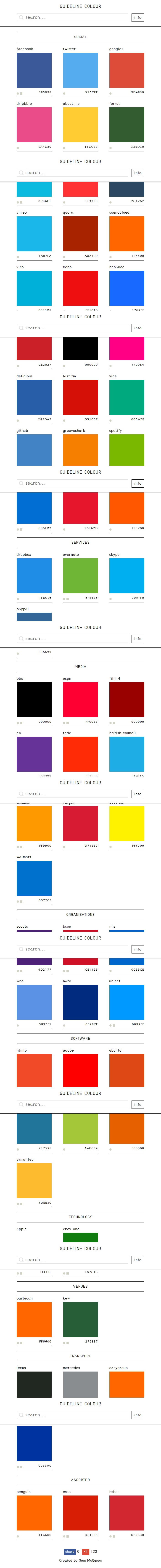 Guideline Colour : 브랜드별 컬러 Guideline Colour : 브랜드별 컬러