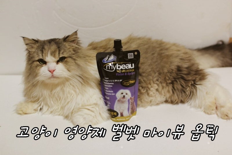 고양이 영양제 벨벳 마이뷰 옵틱 눈물자국 관리하세요~♪