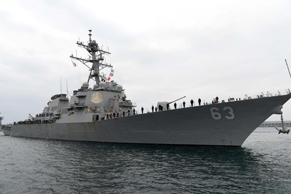 美 <b>이지스구축함</b> 스테뎀함, <b>제주</b>민군복합항 <b>입항</b>