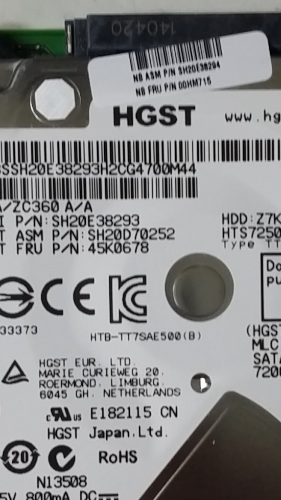  Z7K500-500 HTS725050A7E630