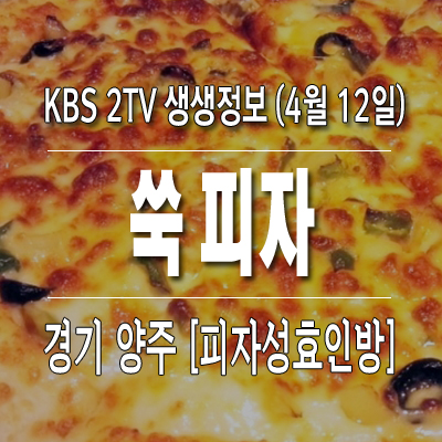  KBS생생정보 쑥피자 양주 피자성 효인방