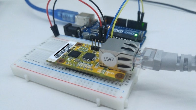Serial to Ethernet using Arduino Uno and WIZ550S2E, final