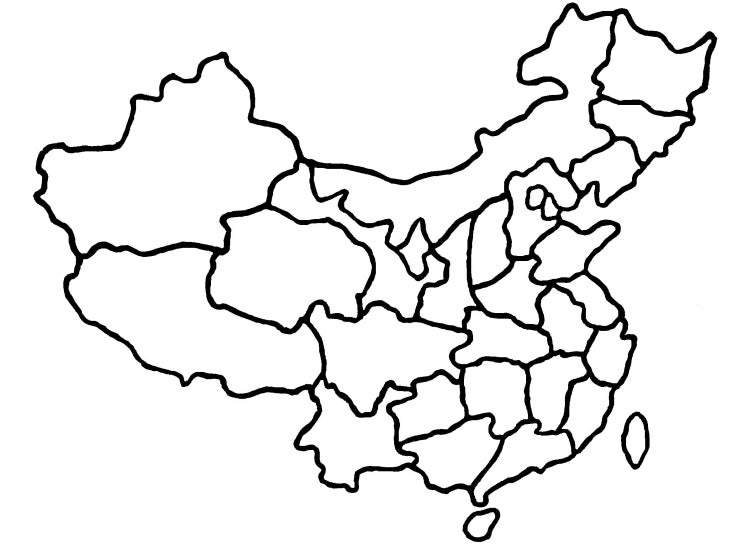 중국 지도 바탕
