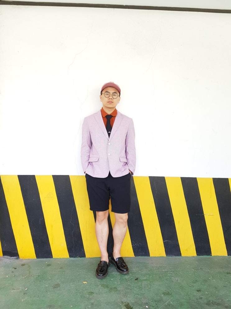  [데일리룩 #54] 핑크 면자켓 & 댄디룩 코디하기