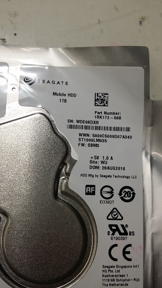  1K9AP2-502    1TB   ST1000LM035 시게이트 하드