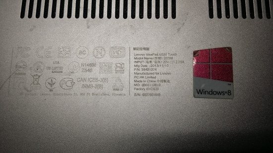  Lenovo U330T 힌지부분 파손 수리