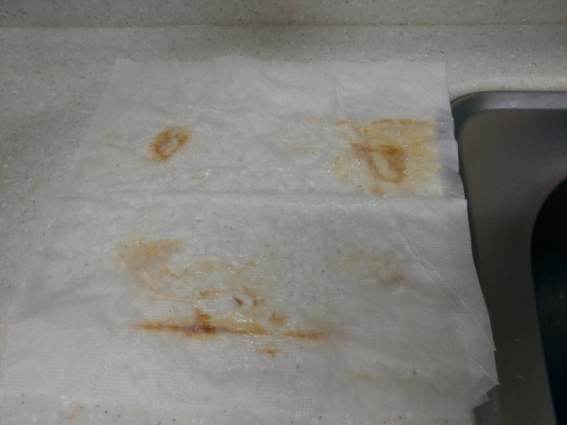싱크대 상판 녹 제거 (녹물 제거)
