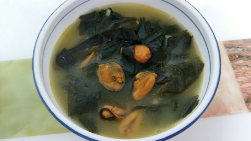 마른홍합미역국 끓이기
