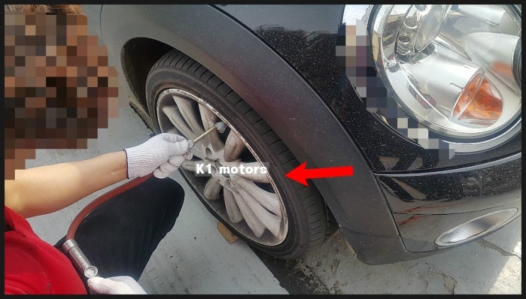  BMW정비센터 K1모터스 미니쿠페 하체충격후에 핸들돌아감 수리