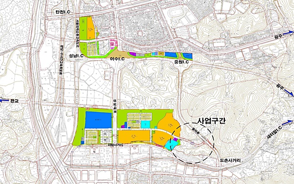  성남시 여수지구~돌마로 연결도로 개통