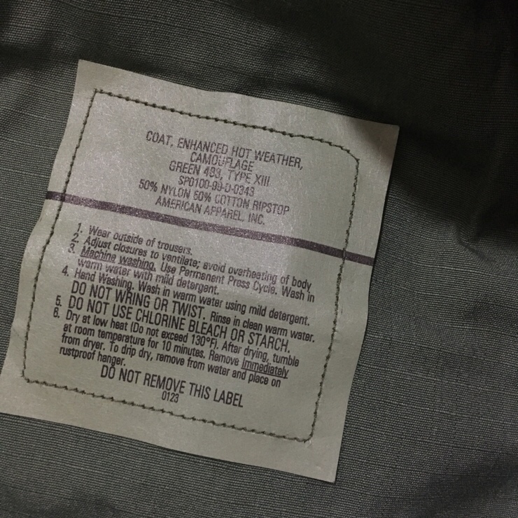  ORIGINAL BDU(ENHANCED HOT WEATHER COAT) OG