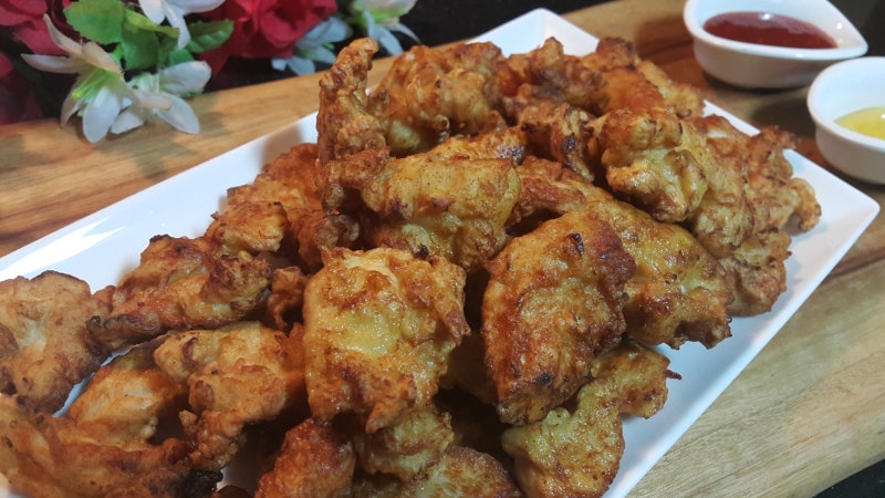 치킨파우더 없는 건강한 후라이드 치킨 (통밀가루, 닭안심) 7