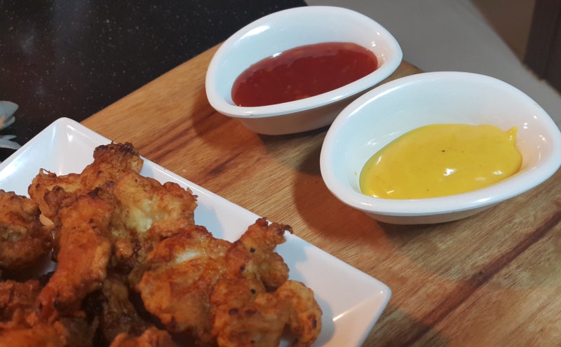 치킨파우더 없는 건강한 후라이드 치킨 (통밀가루, 닭안심) 9