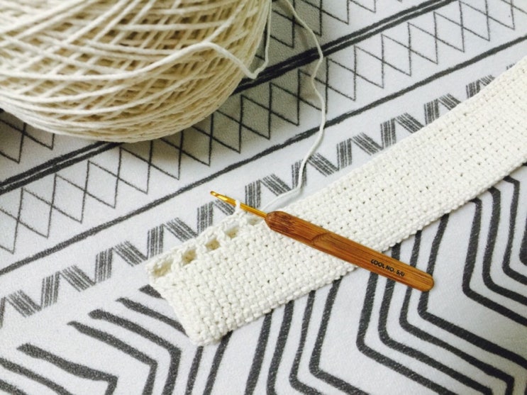 네트백 뜨기 / 그물백 뜨기 진행중