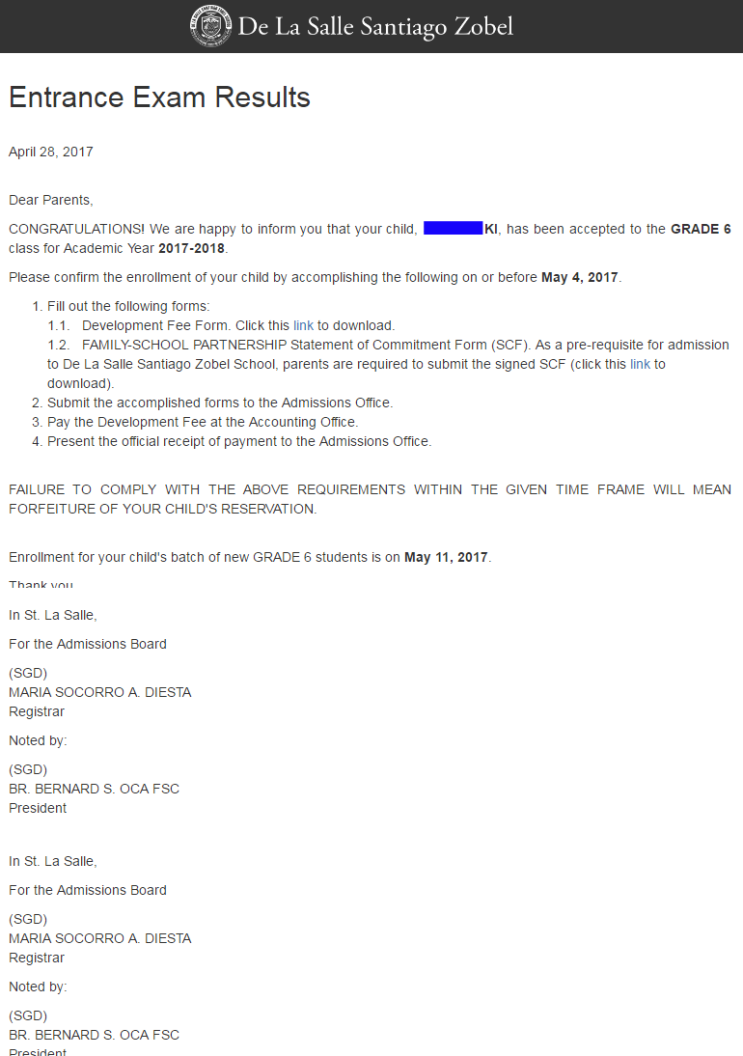  필리핀 알라방 조기유학 Lea가 라살스쿨에 학겹했어요~