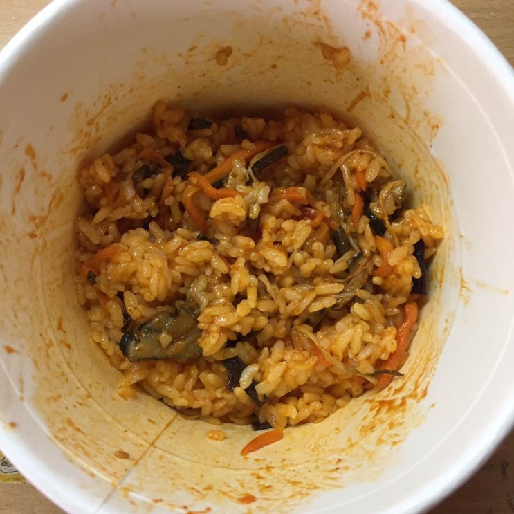  [컵반 후기] 고추장 나물 비빔밥