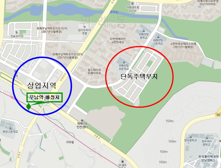  위례 주거 전용 지역의 단독주택 부지 소개입니다~