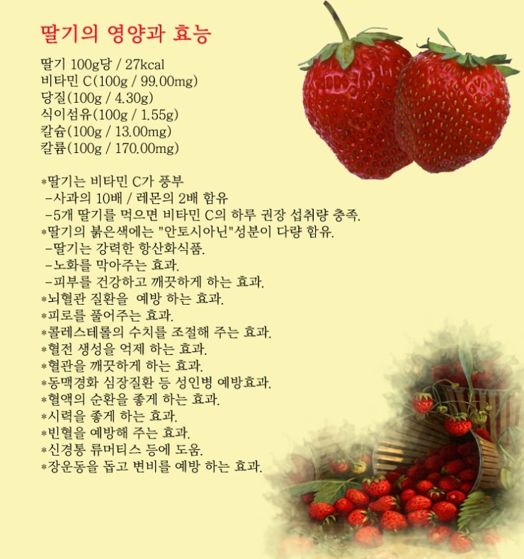  딸기의 효능
