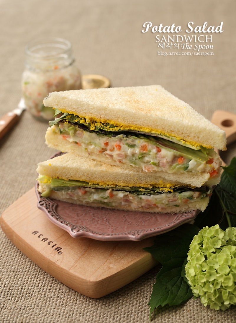 감자 샌드위치 정말 맛있는~ 감자샐러드 샌드위치 만들기 : 네이버 블로그