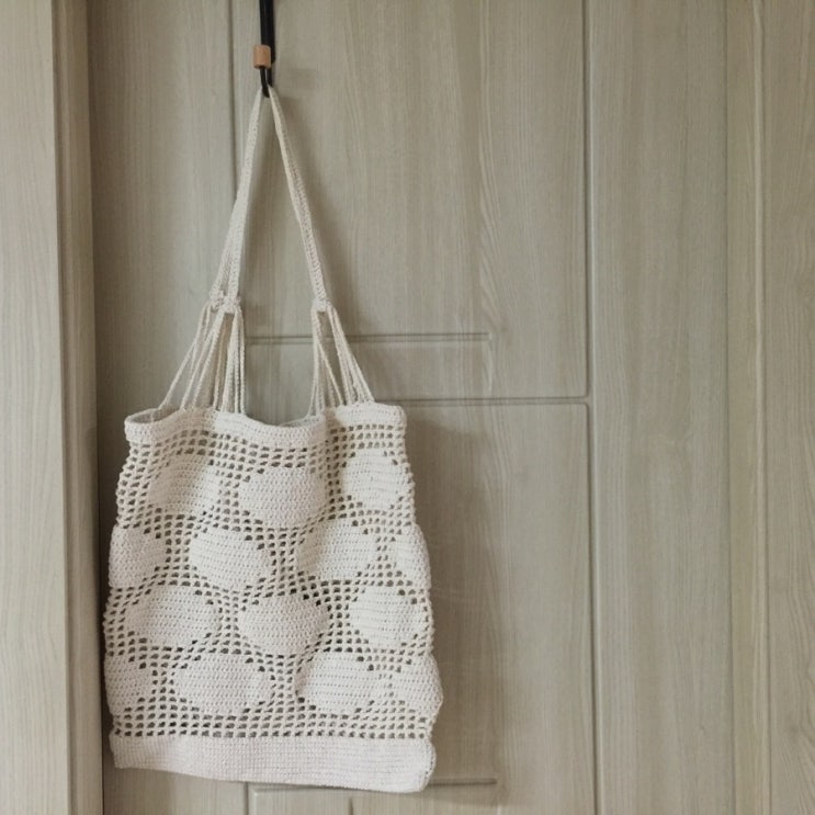 네트백 뜨기 완성! / 코바늘 가방 뜨기