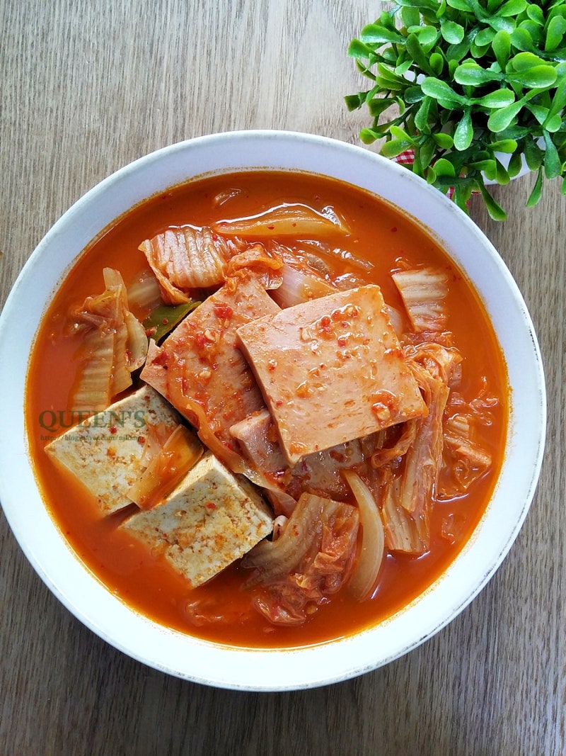 스팸김치찌개 황금레시피 백종원 김치찌개 레시피 활용~ : 네이버 블로그