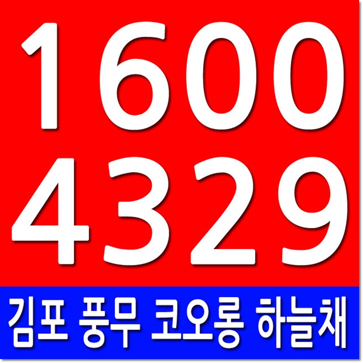  김포 풍무 코오롱하늘채 확인사항