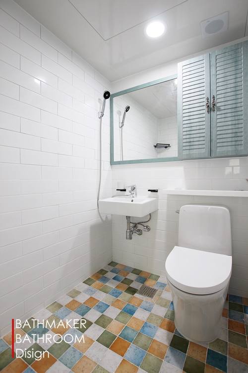 남양주 호평동 라인아파트 카페 같은 느낌의 프로방스풍 욕실 리모델링, 예쁜 욕실 인테리어, 아파트 화장실 리모델링