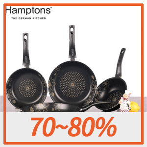 [Hamptons] 플라워 열센서 다이아몬드 후라이팬 세트 4P HTF-20F26F28F20W