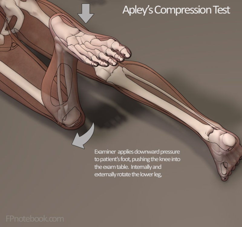 Knee Special Test] Apley test : 네이버 블로그
