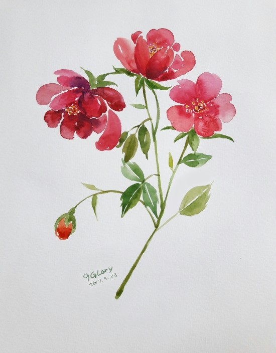  그림수업:수채화 꽃 그리기 