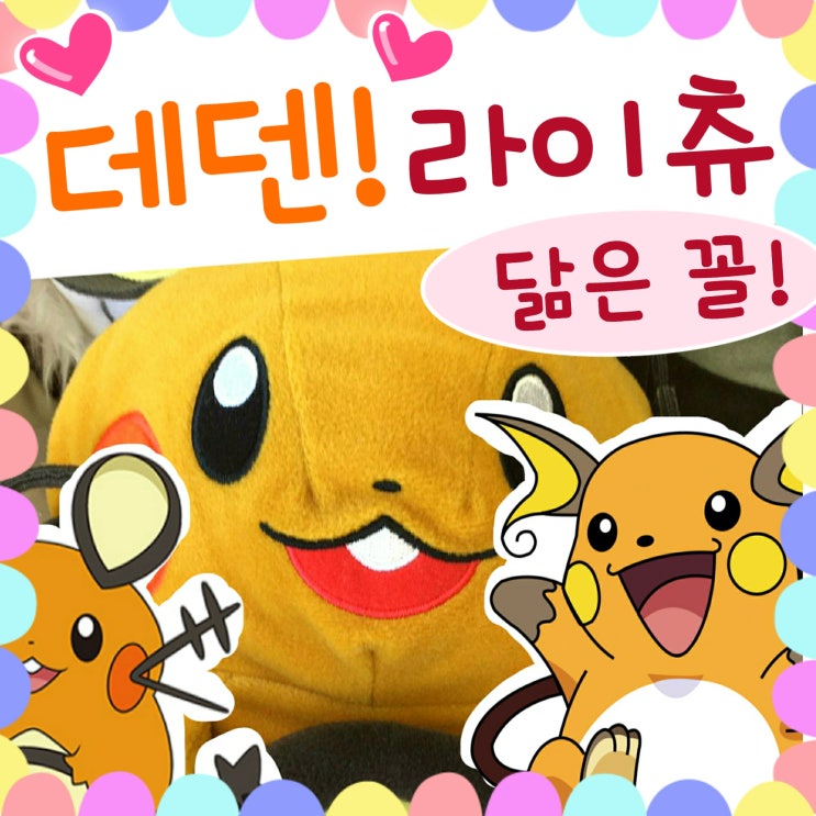  데덴네 작붕 전설 - 라이츄 포켓몬 인형 헷갈려~