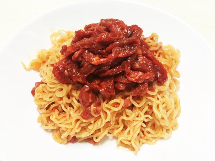  팔도비빔면 비빔장으로 육회비빔면 만들기