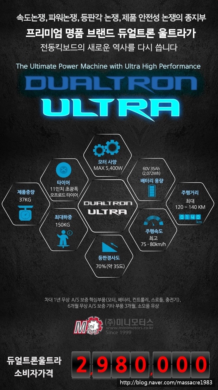 전동킥보드] 미니모터스 듀얼트론 울트라 미모 듀울 시승~ : 네이버 블로그