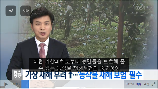기상 재해 우려 ↑…‘농작물 재해 보험’ 필수 - KBS뉴스광장(GOMbuy 곰바이) 기상 재해 우려 ↑…‘농작물 재해 보험’ 필수 - KBS뉴스광장(GOMbuy 곰바이)