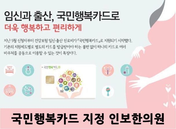 국민행복카드, 한의원 출산 후 건강을 위해