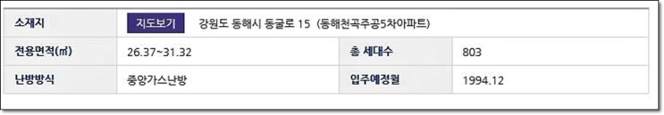  동해천곡5 영구임대주택 체크하기!