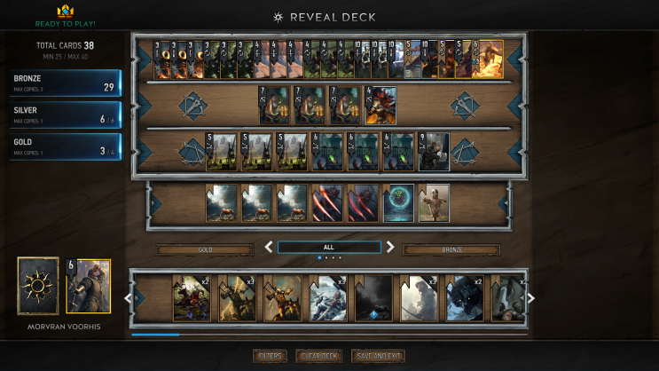  궨트] Nilfgaard 팩션에서 사용 중인 Reveal 덱 소개
