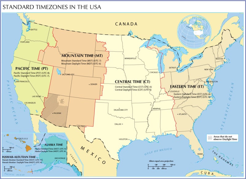 미국의 시간대 Time Zones In The United States : 네이버 블로그
