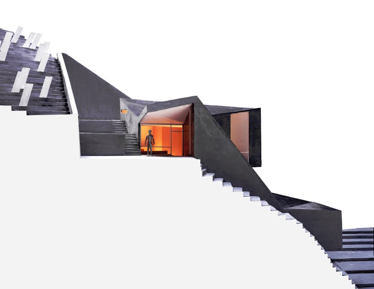 석산 암반지대 바위산 지형 지물 위 철골조 모듈러주택 짓기 계획